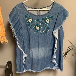 Women’s Angel + Premium sz XL‎ denim shirt new with tags